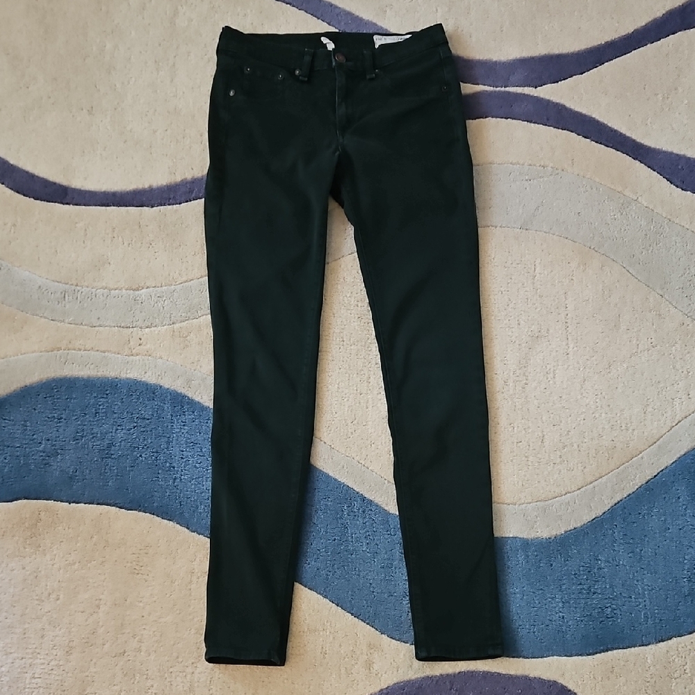 Rag & Bone Dark Green Skinny Leggings Jeans Size 27